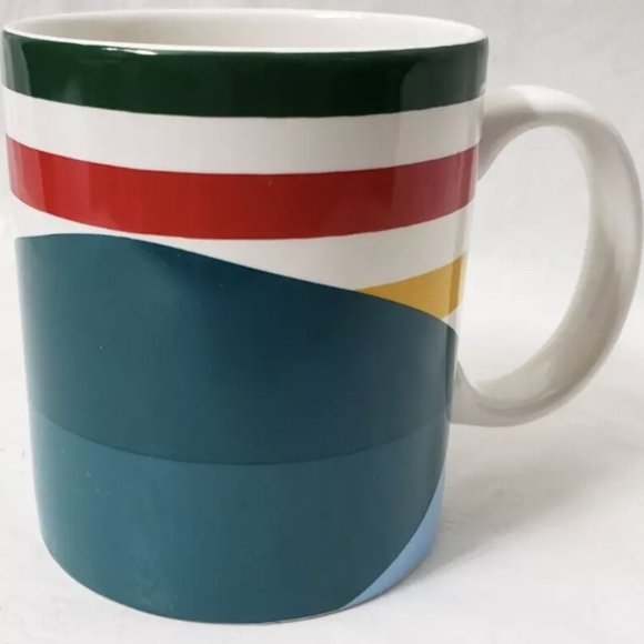 New Hudson Bay Multistipe Coffee Mug Cup Blanket Stripe Hunting Cabin Wildlife - Picture 4 of 7